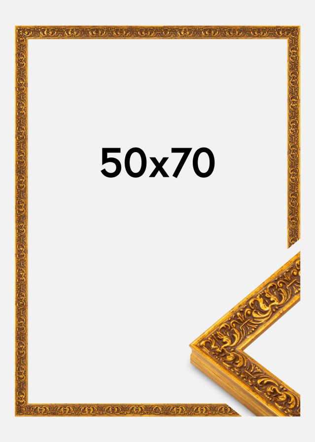 Raam Amber Akrüülklaas Kuld 50x70 cm