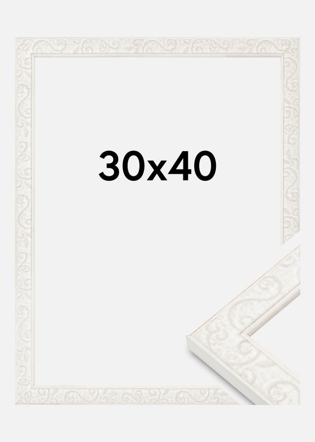 Raam Milton Akrüülklaas Valge 30x40 cm
