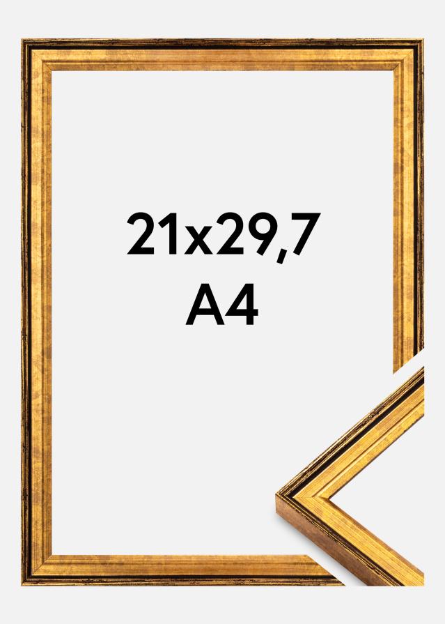 Raam Ringa Akrüülklaas Kuld 21x29,7 cm (A4)