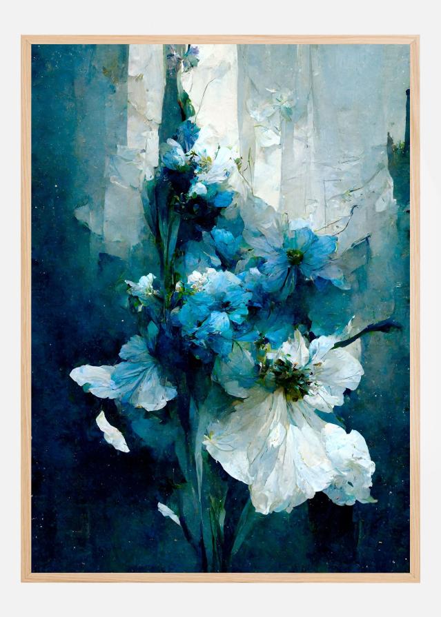 Blue Flower Bouquet Plakat