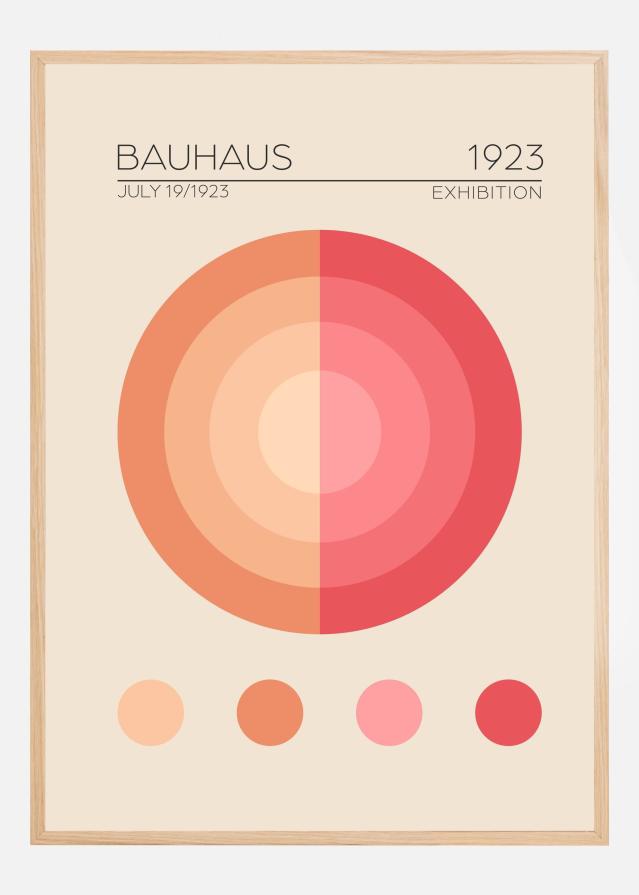 Bauhaus Pembe Daire Plakat