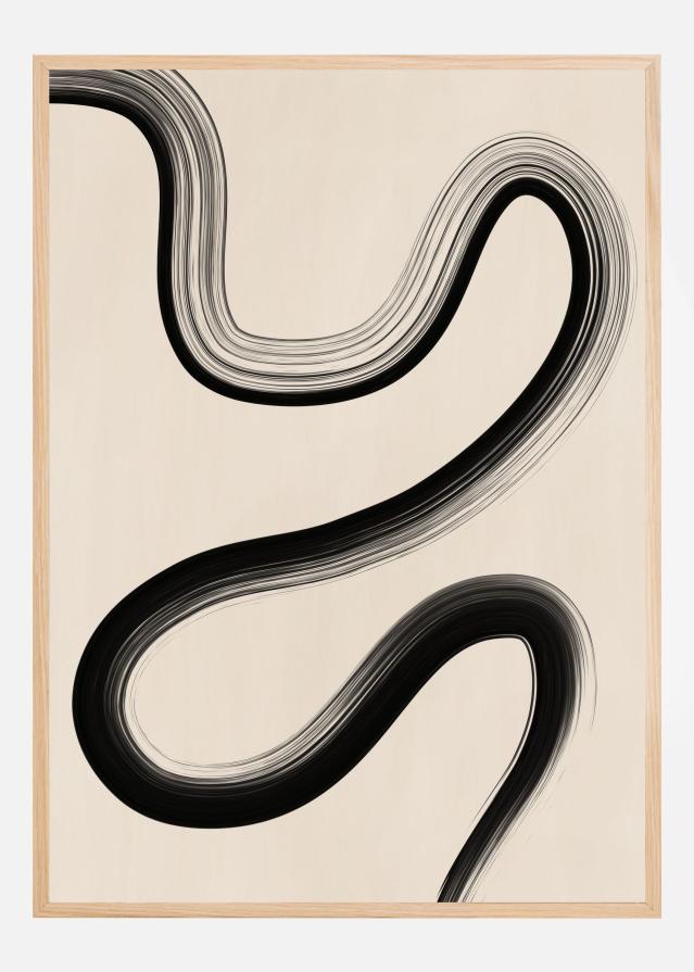 Black Brush Stroke Art Plakat