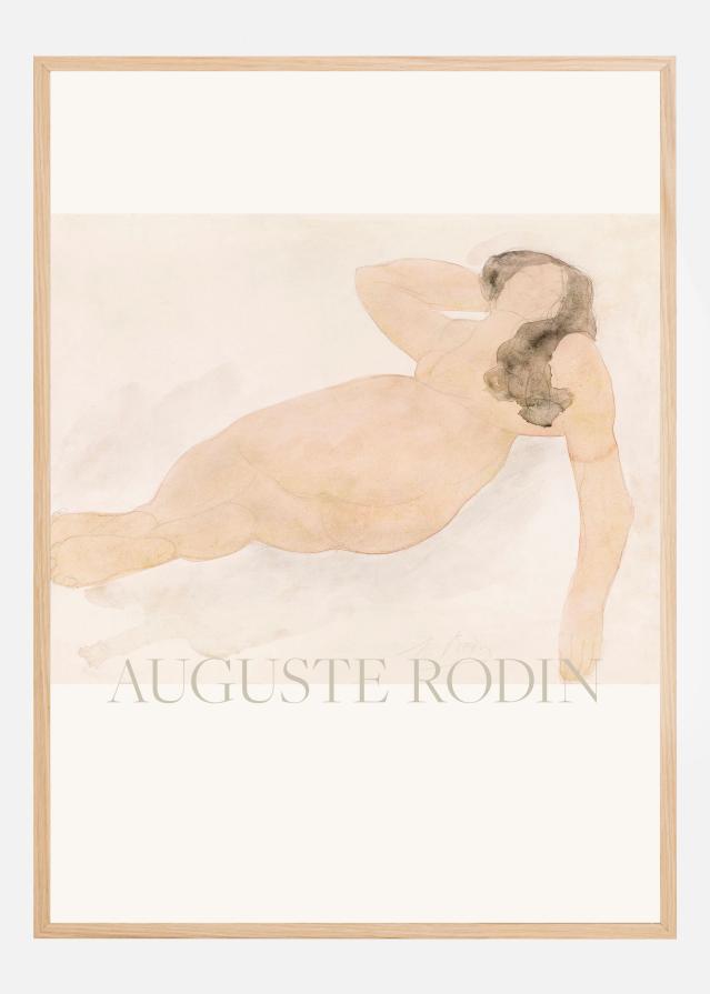 Study of a Nude (lying On Side) Plakat