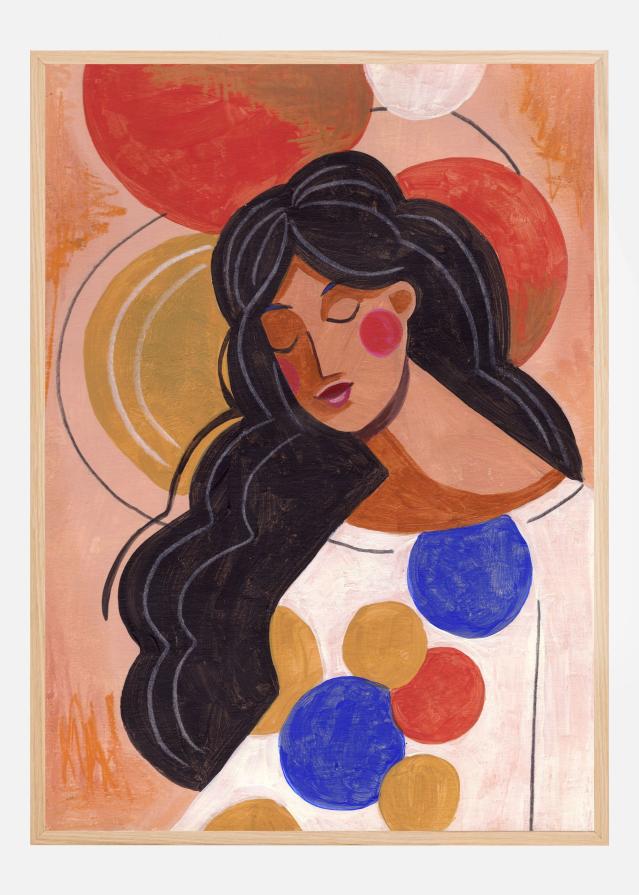 Woman in Thoughts Plakat