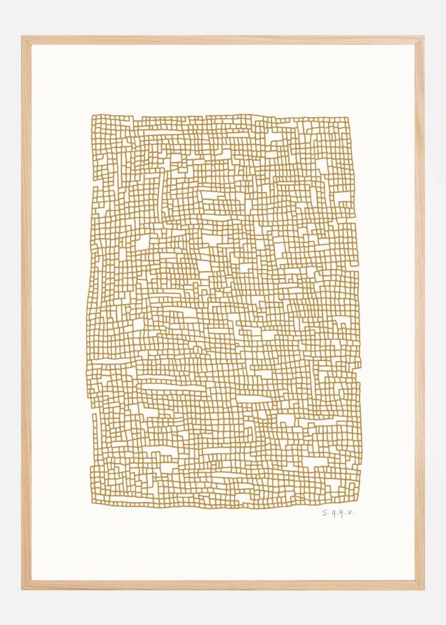 Grid Dark Oker Plakat