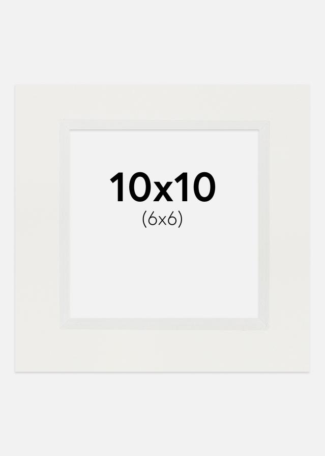 Paspartuu valge 3 mm Valge äär 10x10 cm (6x6)