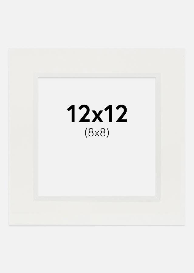 Paspartuu valge 3 mm Valge äär 12x12 cm (8x8)