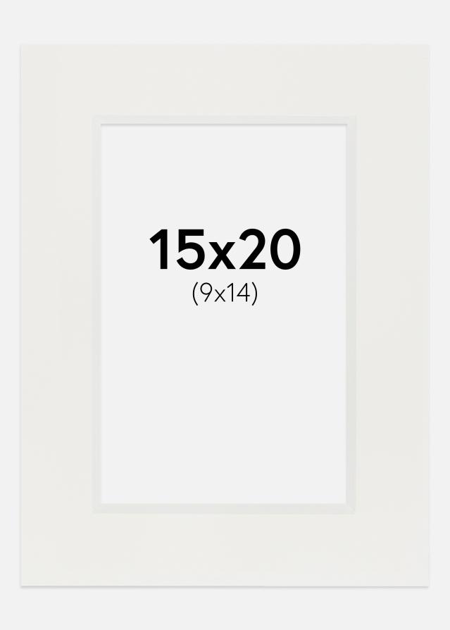 Paspartuu valge 3 mm Valge äär 15x20 cm (9x14)