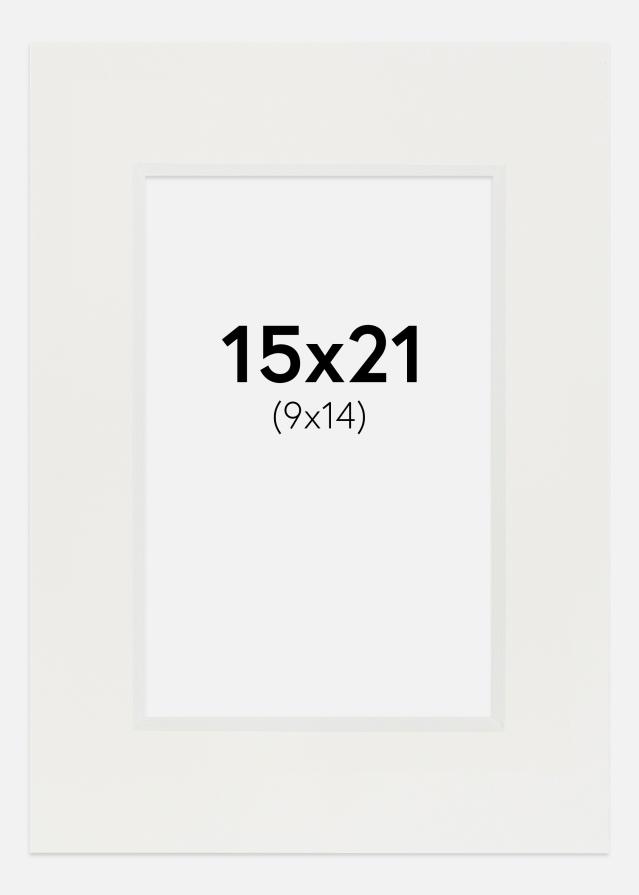 Paspartuu valge 3 mm Valge äär 15x21 cm (9x14)