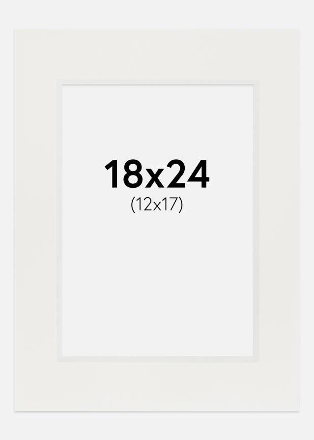 Paspartuu valge 3 mm Valge äär 18x24 cm (12x17)