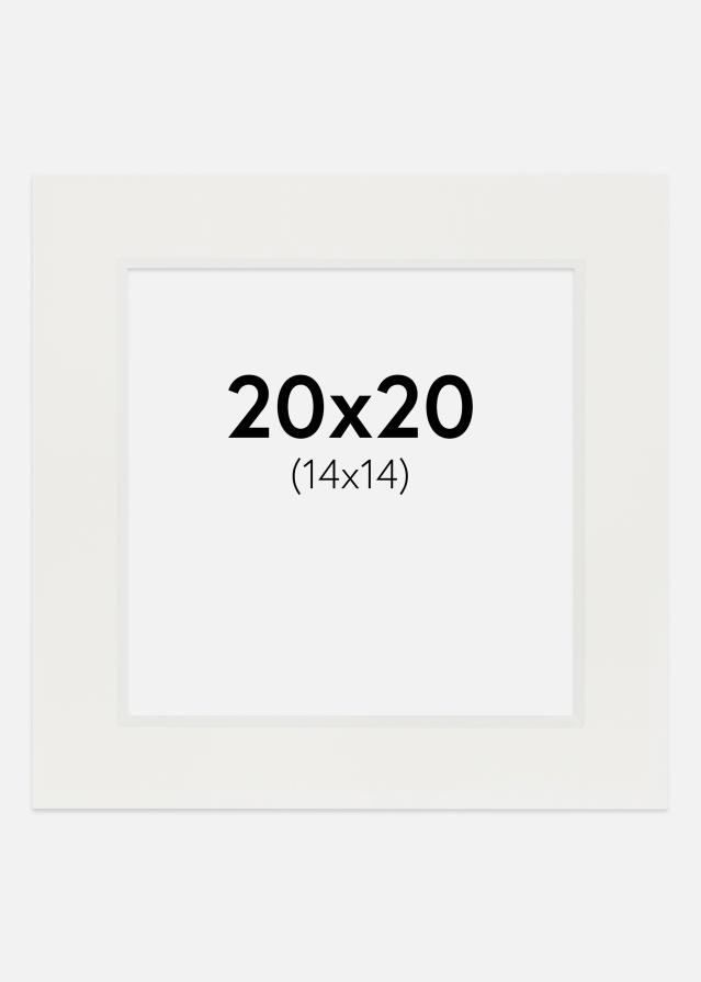 Paspartuu valge 3 mm Valge äär 20x20 cm (14x14)