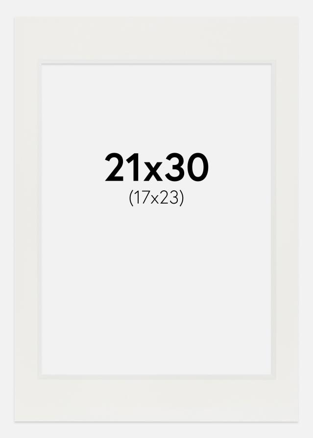 Paspartuu valge 3 mm Valge äär 21x30 cm (17x23)