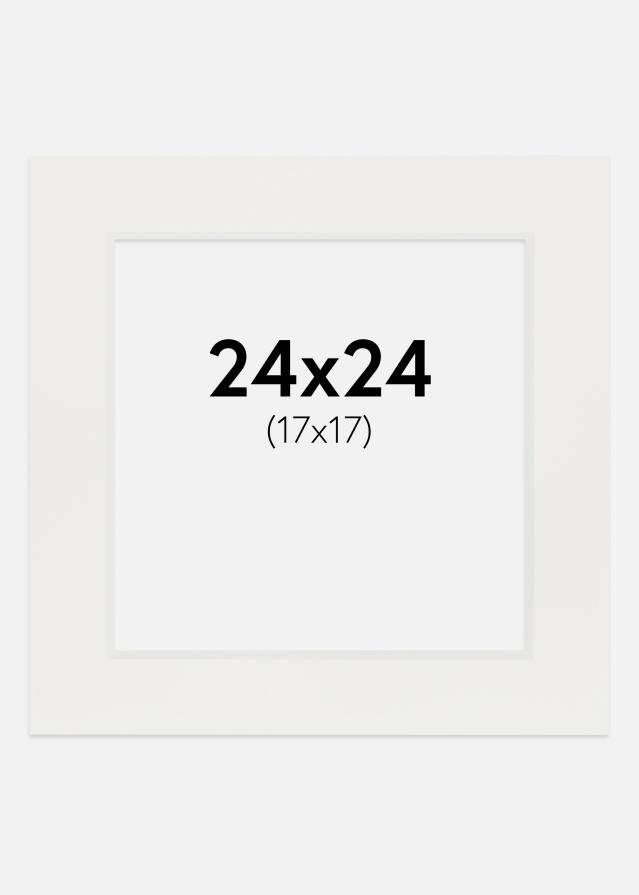 Paspartuu valge 3 mm Valge äär 24x24 cm (17x17)