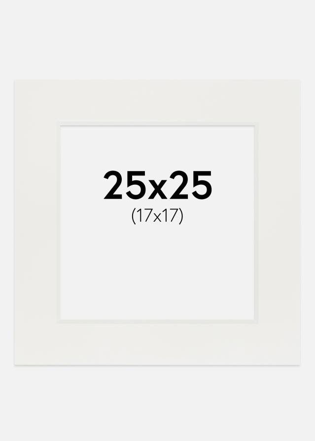 Paspartuu valge 3 mm Valge äär 25x25 cm (17x17)