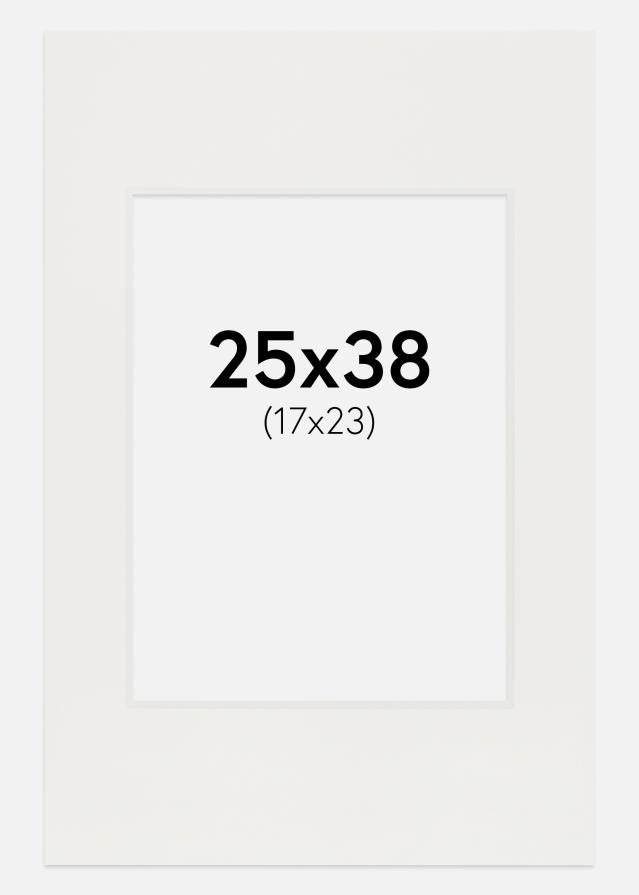 Paspartuu valge 3 mm Valge äär 25x38 cm (17x23)