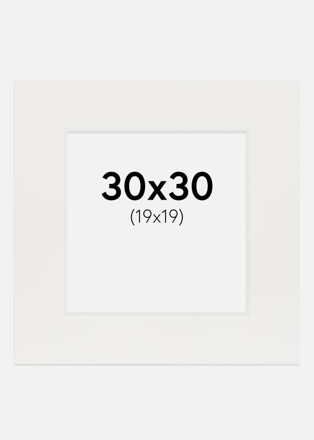 Paspartuu valge 3 mm Valge äär 30x30 cm (19x19)