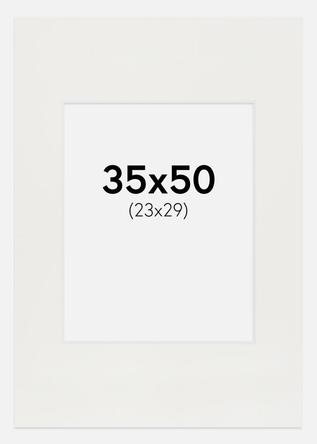 Paspartuu valge 3 mm Valge äär 35x50 cm (23x29)