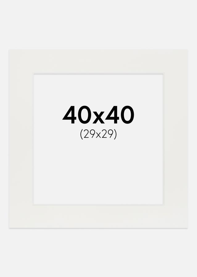 Paspartuu valge 3 mm Valge äär 40x40 cm (29x29)