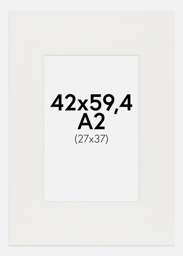 Paspartuu valge 3 mm Valge äär 42x59,4 cm (24x37)