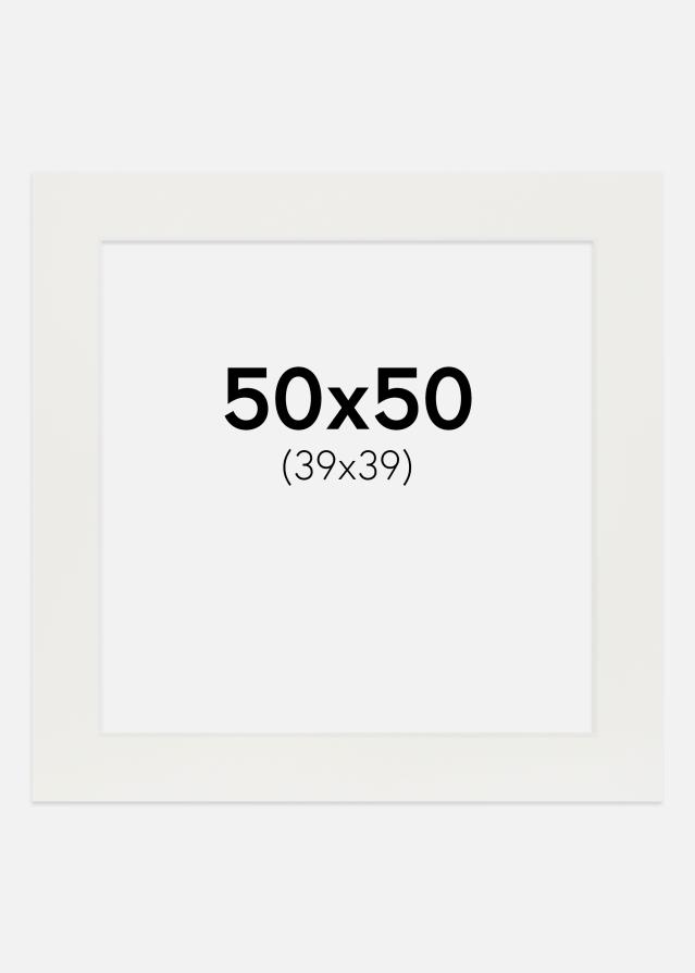 Paspartuu valge 3 mm Valge äär 50x50 cm (39x39)