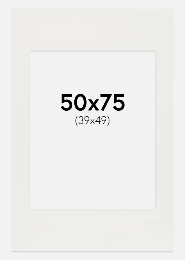 Paspartuu valge 3 mm Valge äär 50x75 cm (39x49)