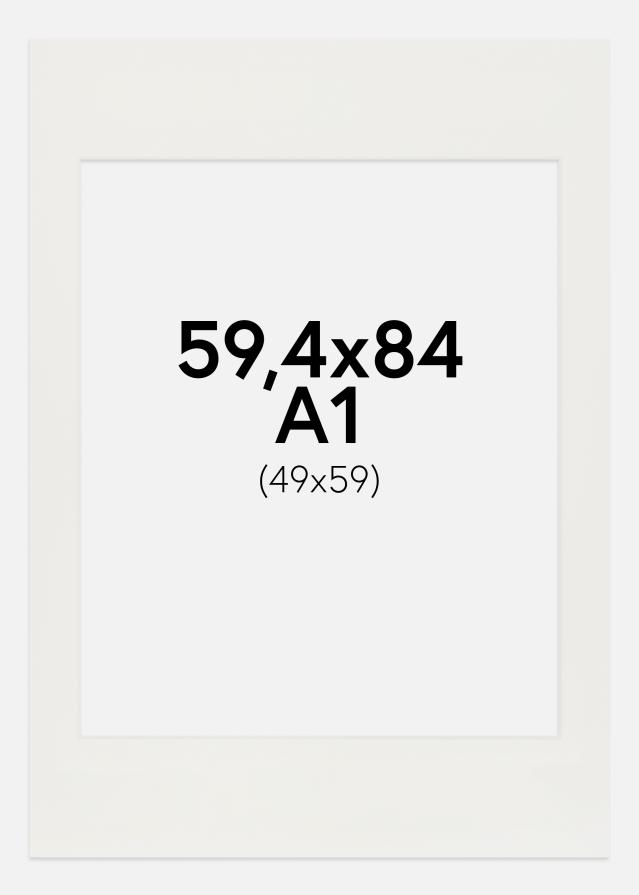 Paspartuu valge 3 mm Valge äär 59,4x84 cm (49x59)