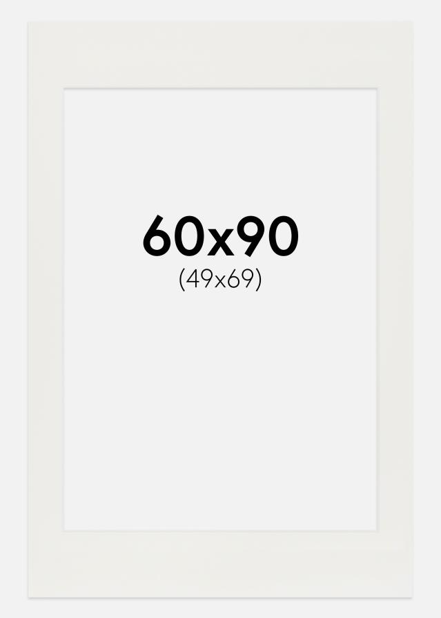 Paspartuu valge 3 mm Valge äär 60x90 cm (49x69)