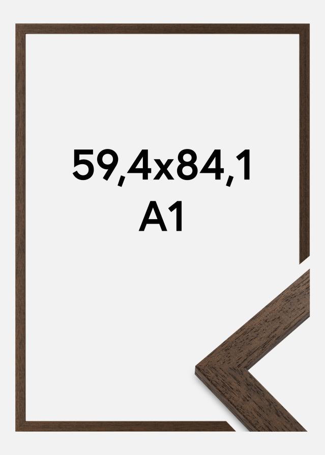 Raam Brown Wood Akruulklaas 59,4x84,1 cm (A1)