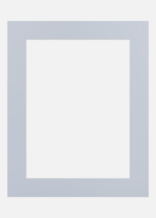 Paspartuu Blue Satin (Valge Südamik) 30x40 cm (20x28,7 - A4)