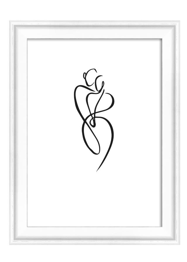 Raam Silhouette Valge 10x15 cm