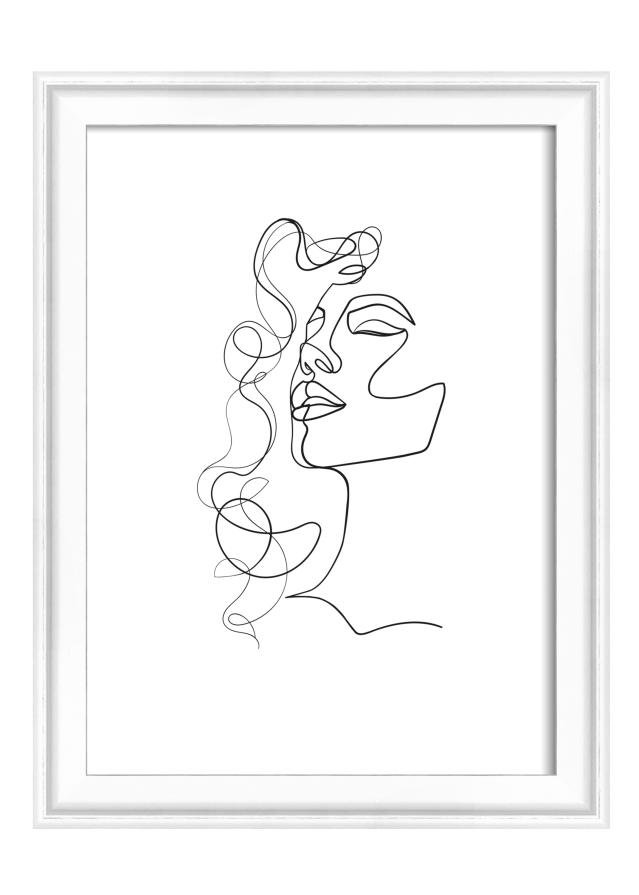 Raam Silhouette Valge 13x18 cm