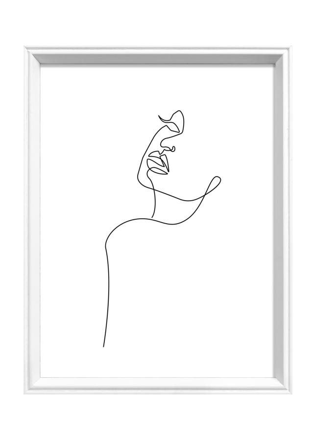 Raam Silhouette Valge 18x24 cm