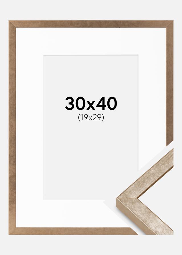 Raam Ares messing 30x40 cm - paspartuu valge 20x30 cm