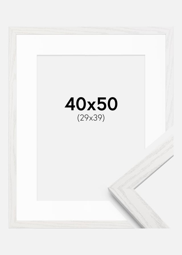 Raam Stilren valge tamm 40x50 cm - paspartuu valge 30x40 cm