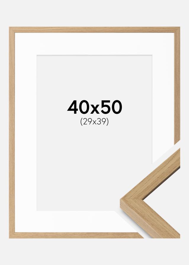 Raam Ares Loomulik tamm 40x50 cm - paspartuu valge 30x40 cm