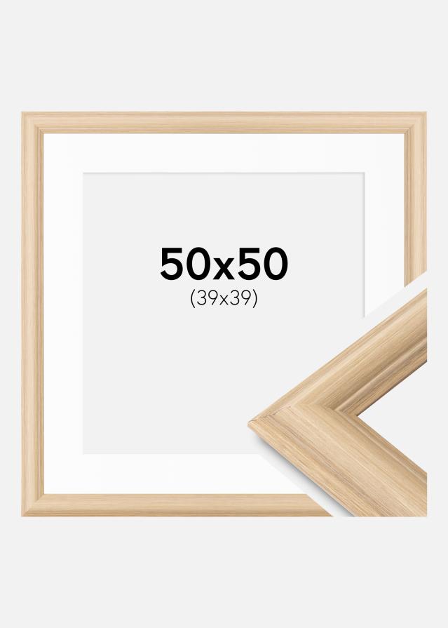 Raam Västkusten tamm 50x50 cm - paspartuu valge 40x40 cm