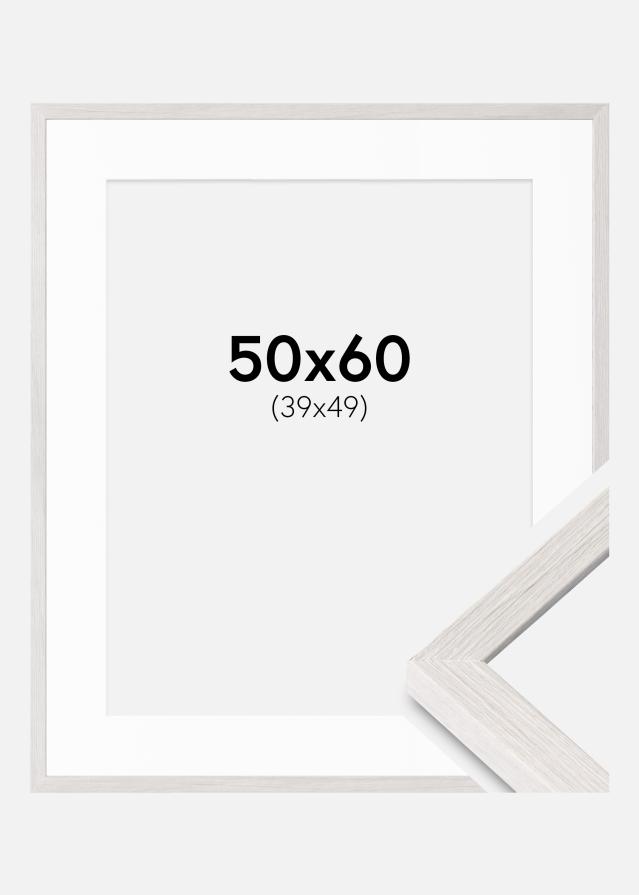 Raam Ares Valge Tamm 50x60 cm - paspartuu Valge 40x50 cm