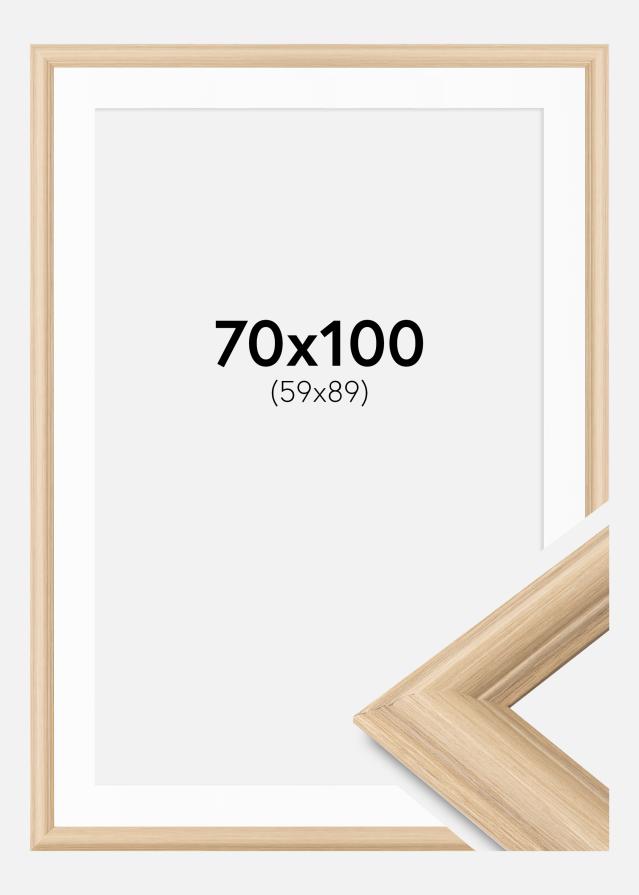 Raam Västkusten tamm 70x100 cm - paspartuu valge 60x90 cm