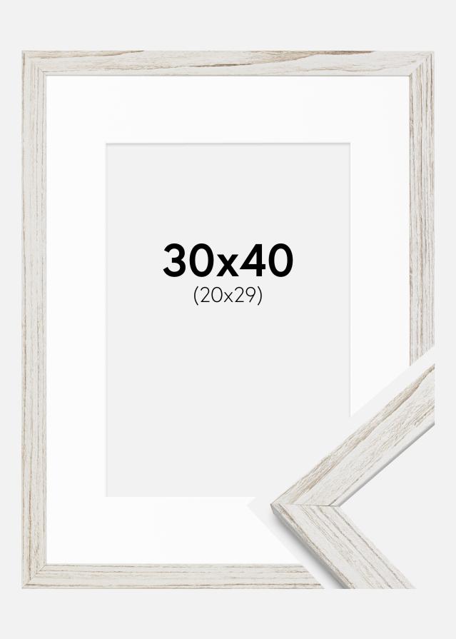 Raam Stilren Vintage valge 30x40 cm - paspartuu Valge 21x30 cm