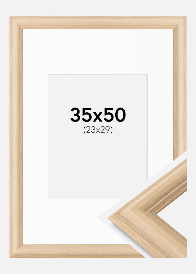Raam Västkusten tamm 35x50 cm - paspartuu valge 24x30 cm