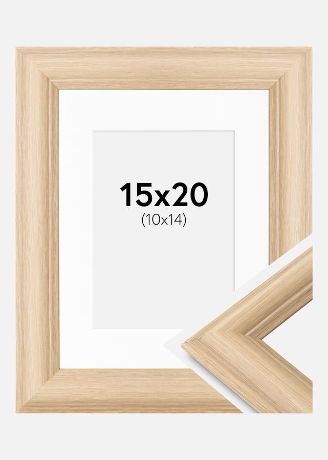 Raam Västkusten tamm 15x20 cm - paspartuu valge 11x15 cm