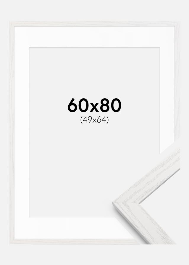 Raam Stilren valge tamm 60x80 cm - paspartuu valge 50x65 cm