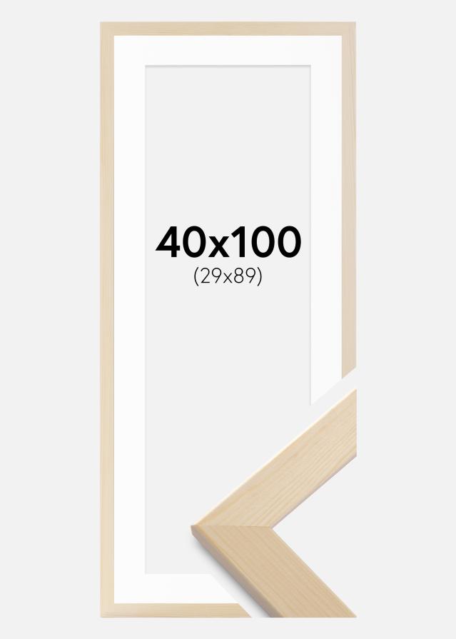 Raam Trendline Loodus 40x100 cm - paspartuu Valge 30x90 cm