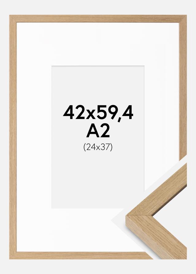 Raam Hermes Loomulik tamm 42x59,4 cm - paspartuu valge 25x38 cm