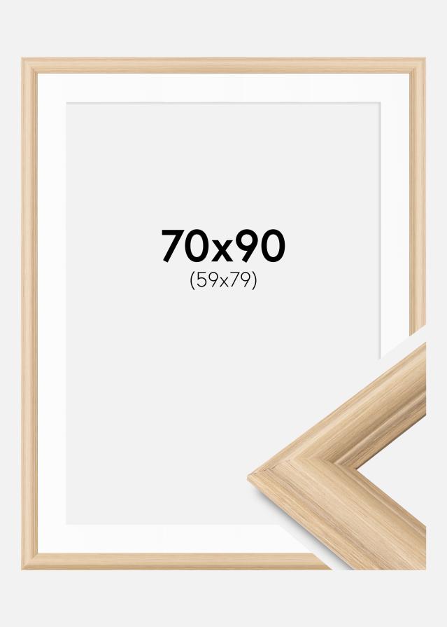 Raam Västkusten tamm 70x90 cm - paspartuu valge 60x80 cm