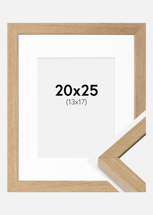 Raam Hermes Loomulik tamm 20x25 cm - paspartuu valge 14x18 cm