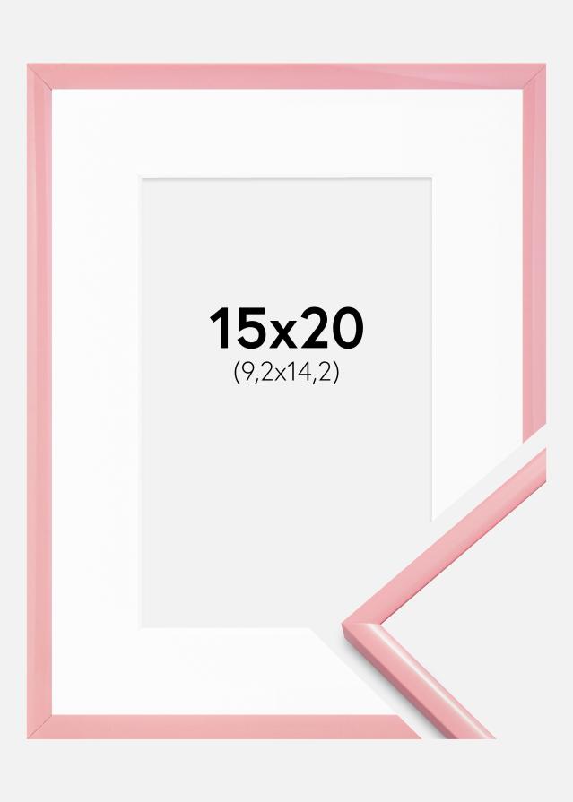 Raam New Lifestyle Roosa 15x20 cm - paspartuu Valge 4x6 tolli
