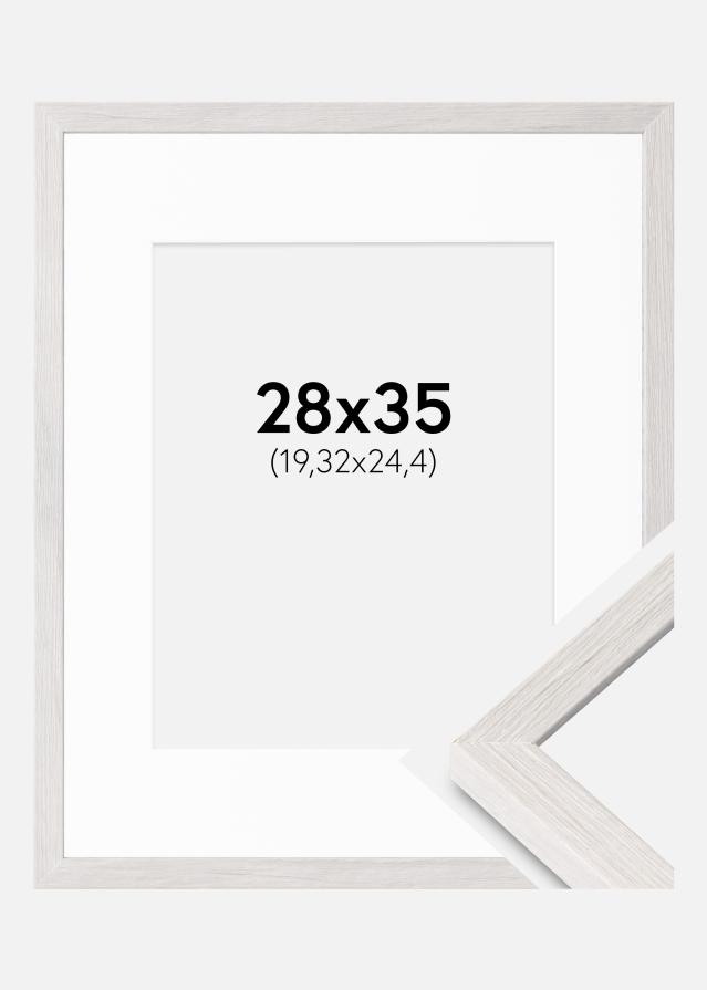 Raam Ares Valge Tamm 28x35 cm - paspartuu Valge 8x10 tolli