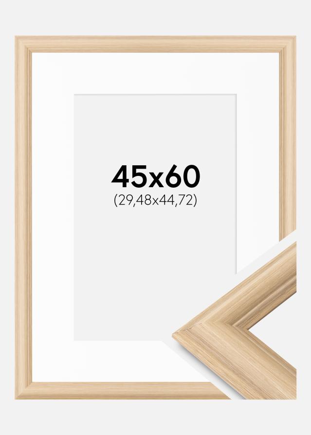 Raam Västkusten tamm 45x60 cm - paspartuu valge 12x18 inches