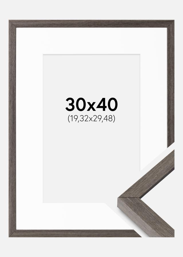 Raam Ares hall tamm 30x40 cm - paspartuu valge 8x12 tolli